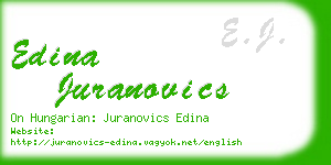 edina juranovics business card